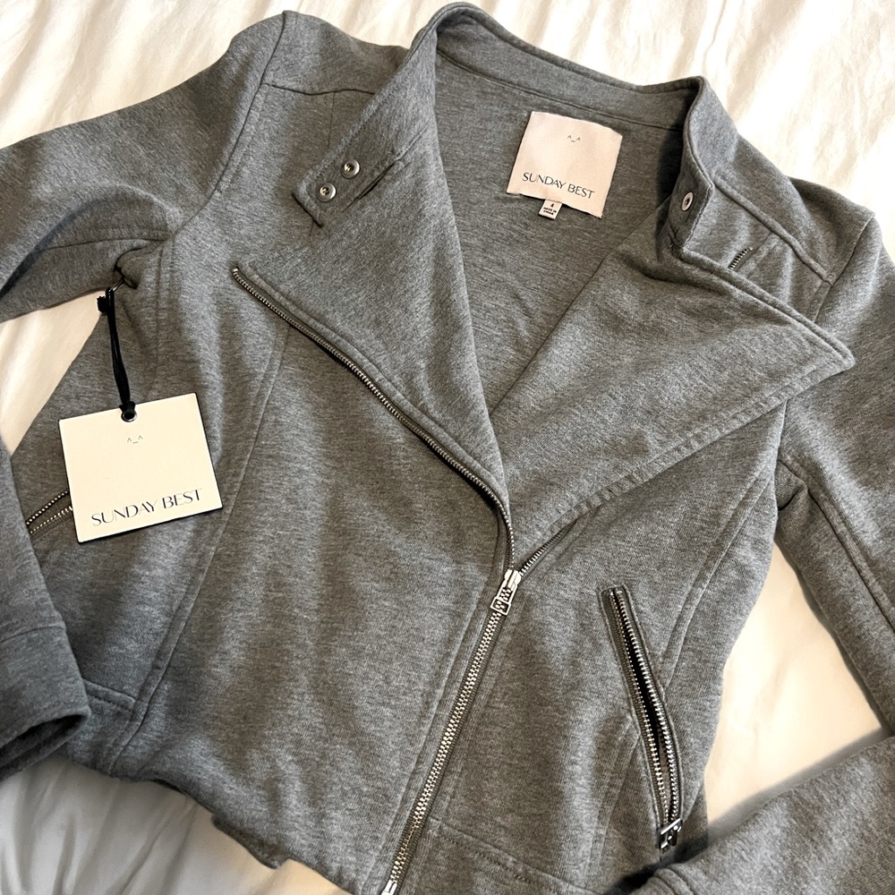 Aritzia Sunday Best Knit Moto Jacket